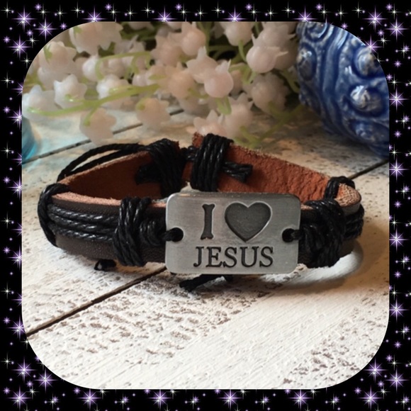 I Love Jesus Bracelet ( Black ) - Picture 6 of 7